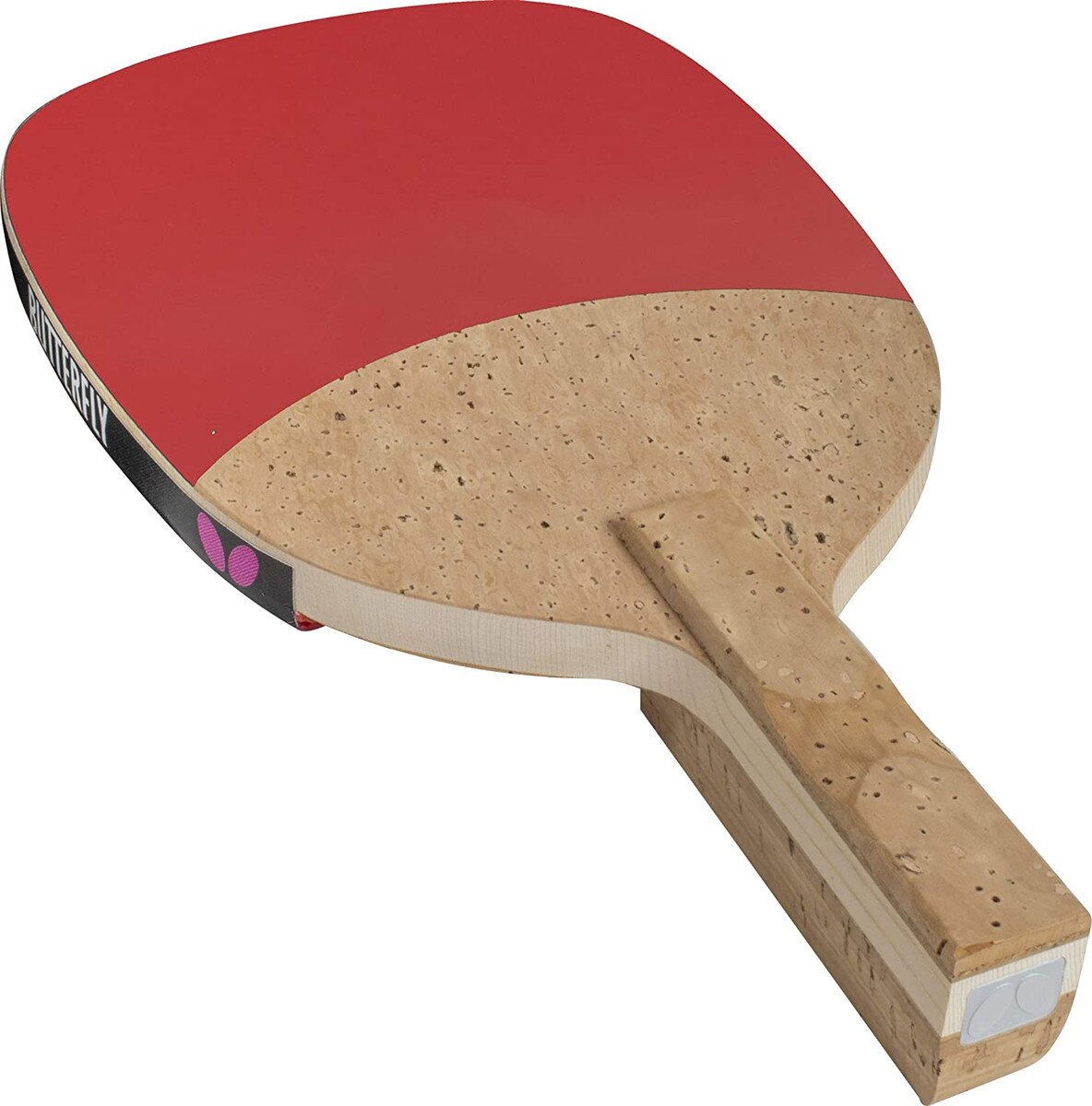 Butterfly Racket Sheet: Backside of Red sheet on Japanese Blade